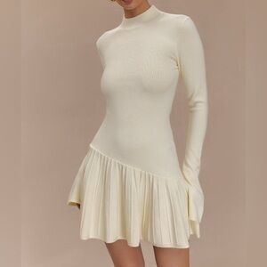 Meshki Cream Long-Sleeve Dress